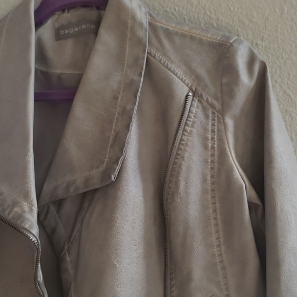 Bagetelle grey faux leather jacket - Picture 5 of 13